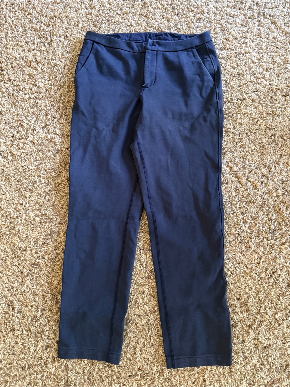 lululemon athletica Low Rise Straight-Leg Navy Dress Pants